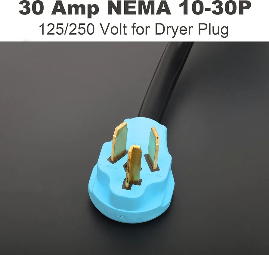 CircleCord 3 Prong 15FT Dryer/EV Extension Cord, 30 Amp NEMA 10-30P/R, Suit for Level 2 EV Charging and 3 Prong Dryer, 125V/250V STW 10 Gauge