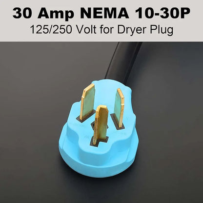 CircleCord 3 Prong 30 Amp to 110V Dryer Distribution Adapter Cord, NEMA 10-30P Male to 3X 5-15R Household Outlet Female